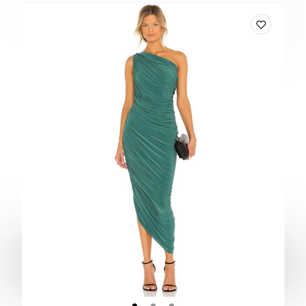 Norma Kamali Diana Gown in Mountain Green